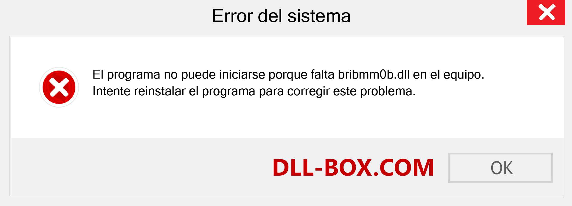 ¿Falta el archivo bribmm0b.dll ?. Descargar para Windows 7, 8, 10 - Corregir bribmm0b dll Missing Error en Windows, fotos, imágenes