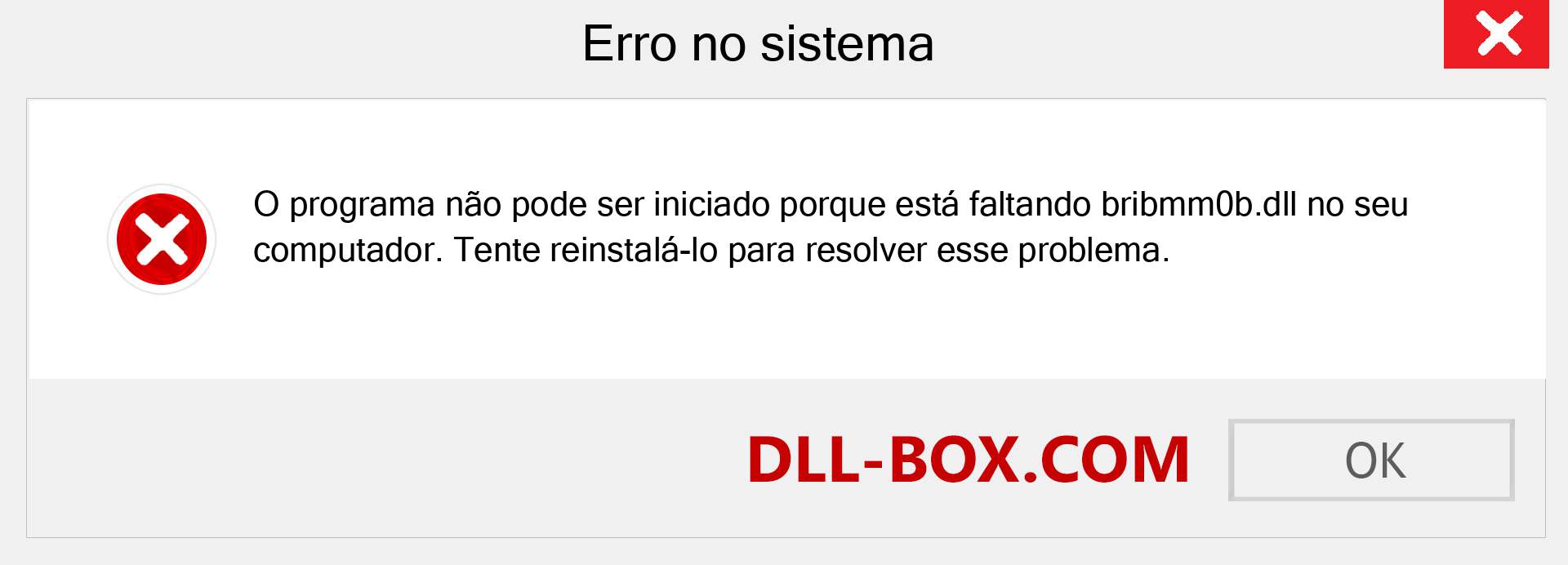 Arquivo bribmm0b.dll ausente ?. Download para Windows 7, 8, 10 - Correção de erro ausente bribmm0b dll no Windows, fotos, imagens